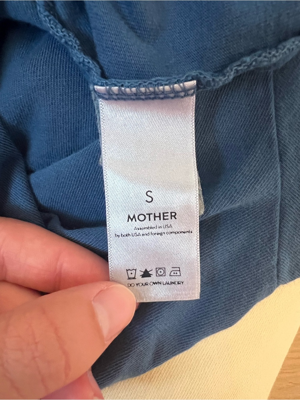 MOTHER 100% Cotton Blue Graphic T-shirt - Size Small - Picture 5 of 7